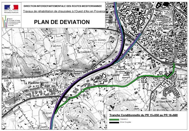 Phase 2 : Déviation mise en place du 4 au 10 octobre 2010