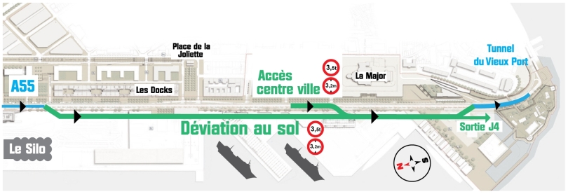 Schéma de la déviation mise en place Schéma de la déviation mise en place