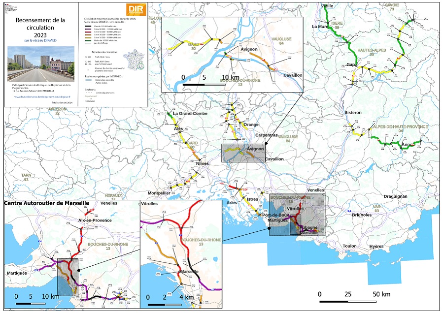 Recensement pour l'année 2023 - Document extrement volumineux, contactez la DIRMED pour y acceder : relations-usagers.dirmed@developpement-durable.gouv.fr