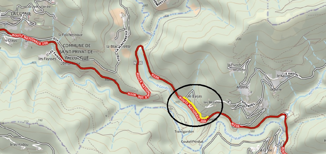 image de la zone de travaux à Saint Privat