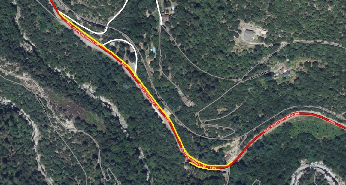 image de la zone de travaux à Saint Privat