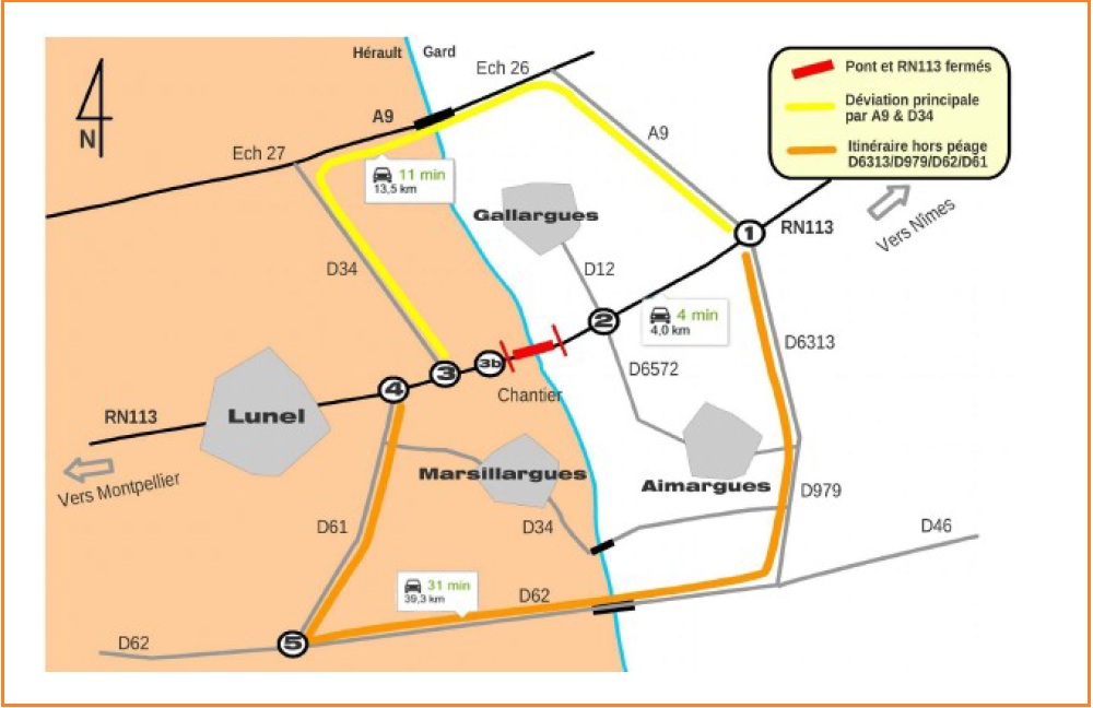 Plan de la déviation
