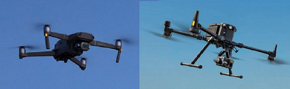 Un petit drone pour le repérage et un plus grand et plus performant pour les inspections
